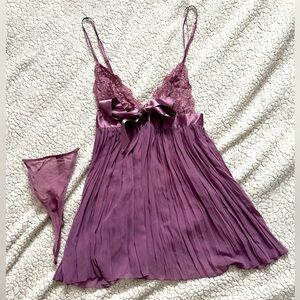 Victoria’s Secret Purple Babydoll Lingerie Set